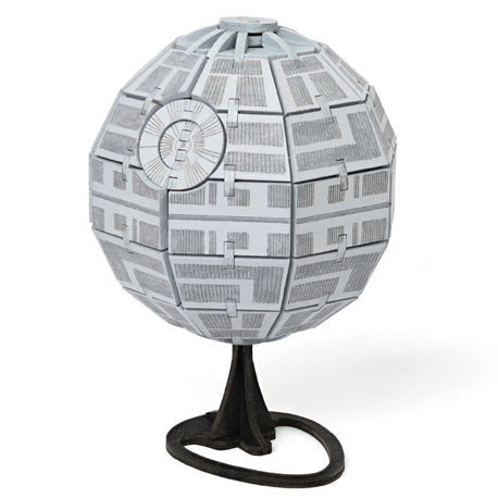 Softcover book and 3D wood model of the Death Star from Star Wars Rogue One by IncrediBuilds, published by Insight Editions.