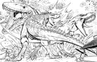 Softcover Jurassic World coloring book by Insight Editions featuring dinosaur illustrations for kids and fans.