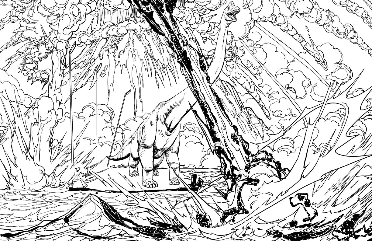 Softcover Jurassic World coloring book by Insight Editions featuring dinosaur illustrations and scenes from the popular franchise.