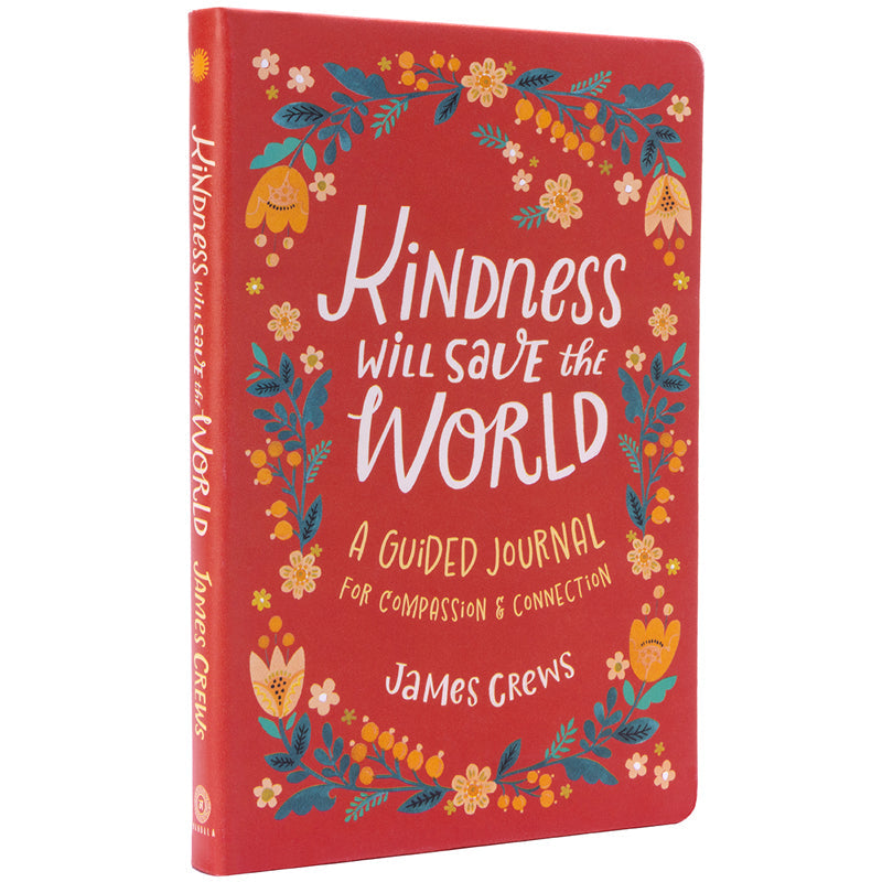 Softcover "Kindness Will Save the World" guided journal by Insight Editions with a colorful cover design and inspiring title.