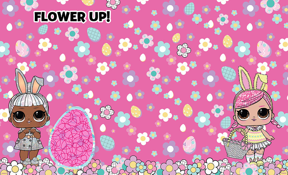 Softcover book titled L.O.L. Surprise! Easter Egg Hunt by Insight Editions, featuring colorful Easter-themed illustrations.