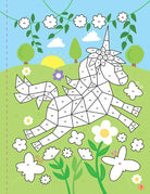 Softcover Mindful Sticker By Number book featuring colorful unicorn illustrations from Insight Editions.