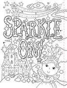 Softcover Mindful Sticker By Number book featuring colorful unicorn illustrations for mindful activity and creative fun.