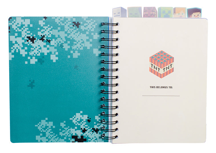Softcover Minecraft: Survival Mode Spiral Notebook by Insight Editions with a colorful cover featuring pixelated Minecraft characters.