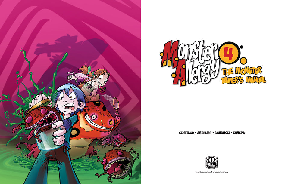 Softcover of Monster Allergy, Vol. 4 comic book by Insight Editions featuring colorful monster characters and detailed cover art.