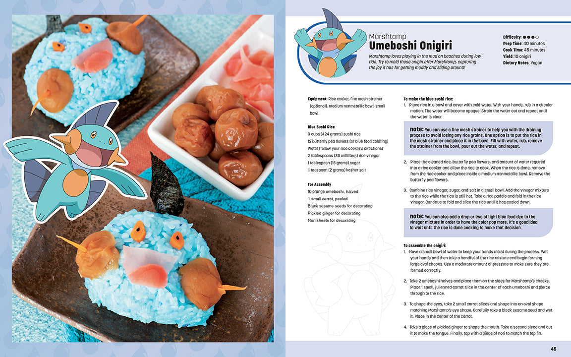Softcover copy of My Pokemon Cooking Collection by Insight Editions, featuring colorful Pokémon-themed recipe illustrations.