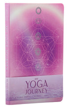 Softcover copy of "My Yoga Journey" book by Insight Editions, featuring a calming yoga-themed cover design.