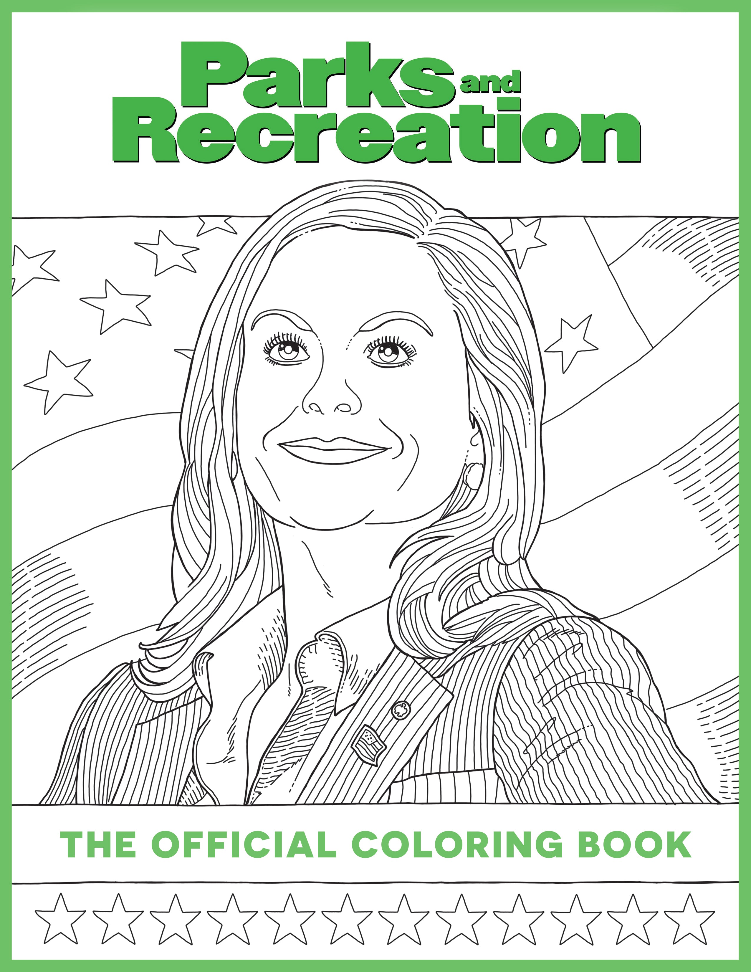 Softcover coloring book featuring Parks and Recreation characters and scenes, published by Insight Editions.