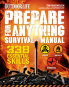 Softcover "Prepare for Anything" Survival Manual by Insight Editions with detailed outdoor and emergency preparedness tips.