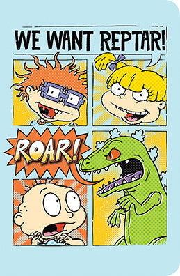Set of 3 Rugrats softcover pocket notebooks from Insight Editions featuring colorful cartoon characters and playful designs.