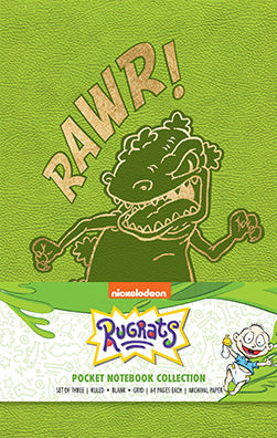 Set of three Rugrats softcover pocket notebooks from Insight Editions featuring colorful cartoon character covers.