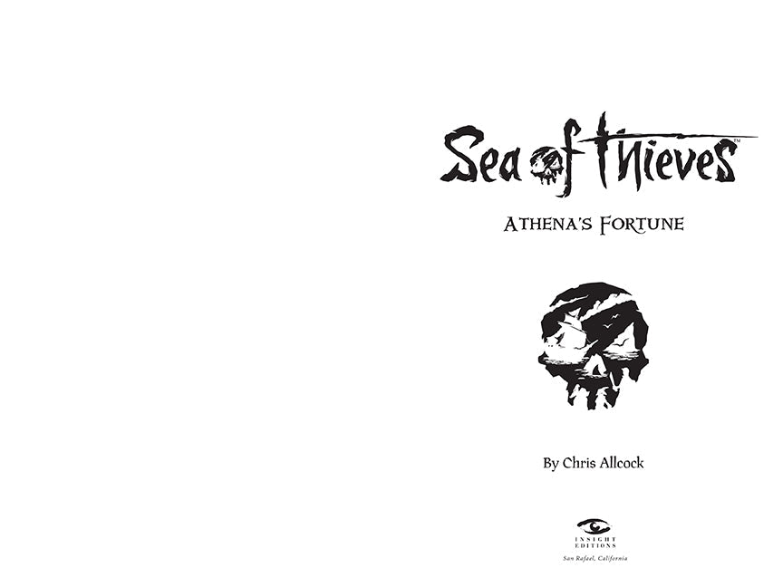 Softcover edition of Sea of Thieves: Athena's Fortune book by Insight Editions, featuring cover art with pirate-themed imagery.