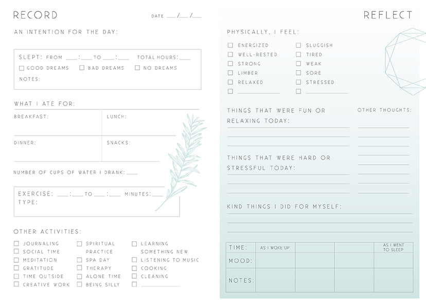 Softcover self-care journal by Insight Editions with calming cover design, ideal for personal wellness and mindfulness practice.