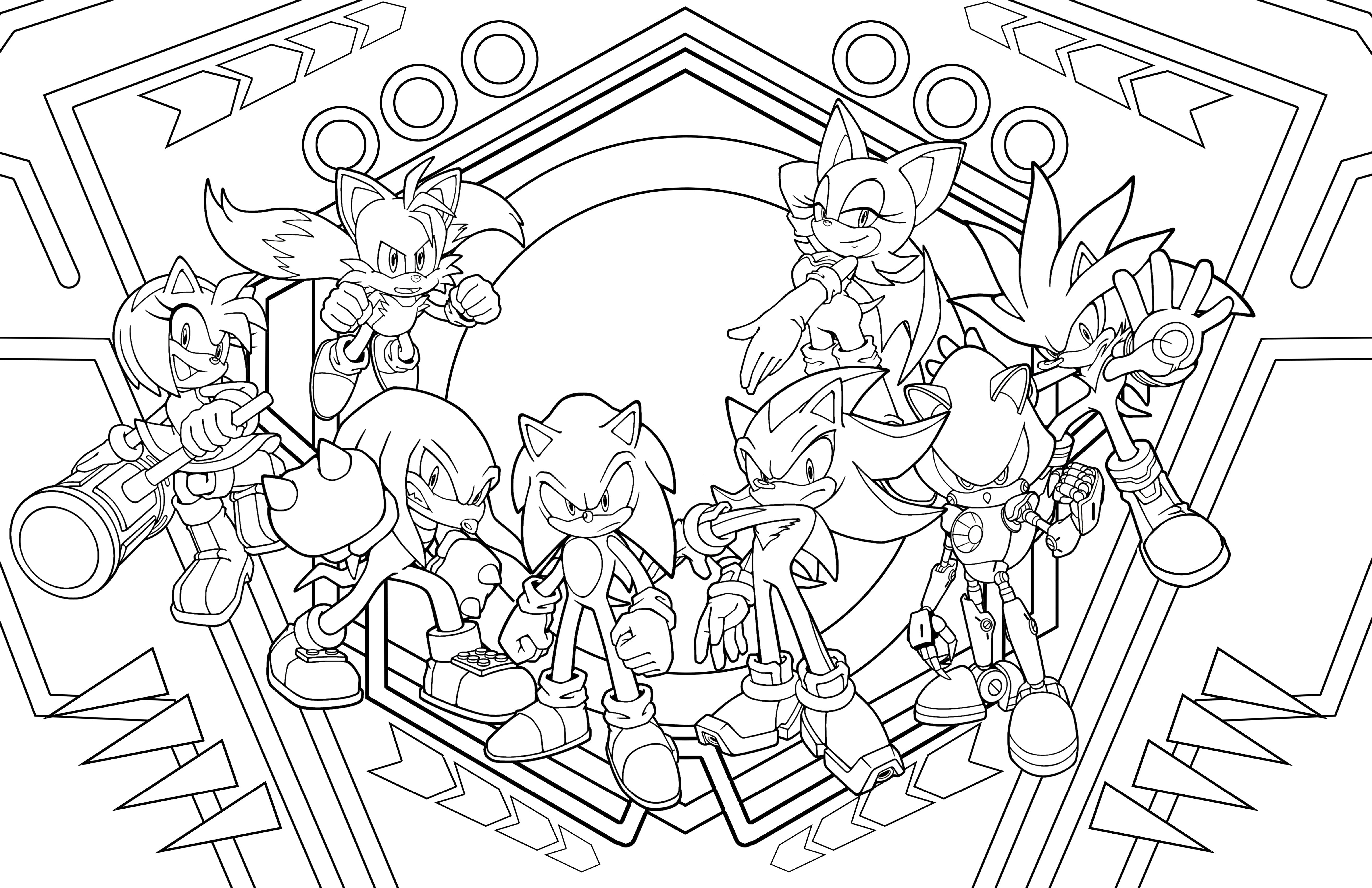 Softcover Sonic the Hedgehog coloring book by Insight Editions featuring detailed illustrations of Sonic and friends for adults.