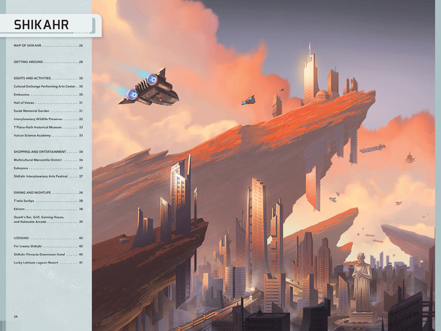 Softcover book titled "Star Trek: Vulcan" by Insight Editions featuring a cover illustration of Vulcan landscape and iconic symbols.