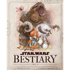 Softcover of Star Wars Bestiary, Volume 1 by Insight Editions featuring detailed illustrations of Star Wars creatures and characters.