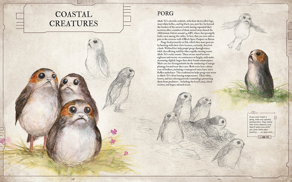Softcover Star Wars Bestiary Vol. 1 by Insight Editions featuring detailed illustrations of Star Wars creatures and characters.