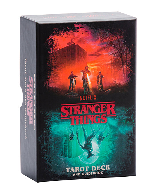 Stranger Things Tarot Deck and Guidebook softcover by Insight Editions featuring artwork inspired by the Netflix series.
