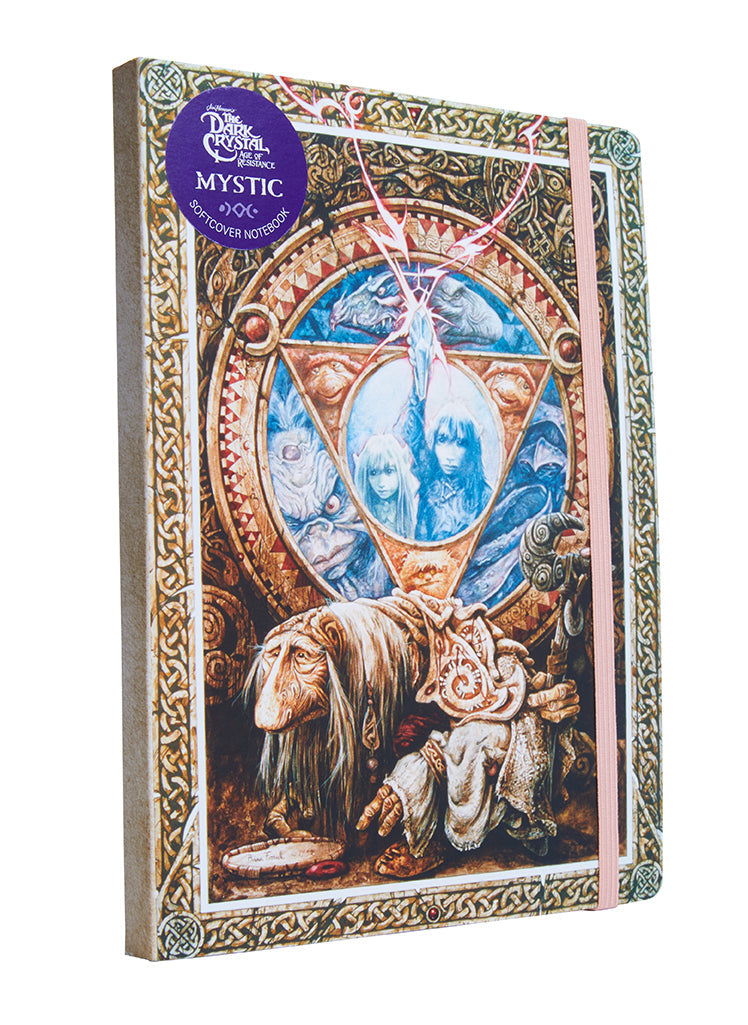 Insight Editions The Dark Crystal softcover notebook with mystical cover art featuring fantasy-themed illustrations.