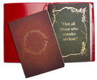 Inside view of The Lord of the Rings Red Book of Westmarch Traveler's Notebook Set by Insight Editions, softcover with detailed pages.