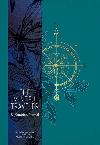 Softcover copy of The Mindful Traveler book by Insight Editions featuring a calming cover design.