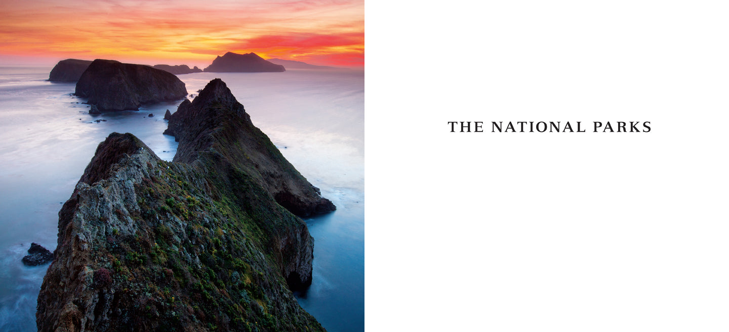 Softcover book titled "The National Parks" by Insight Editions featuring scenic landscape images and park information.