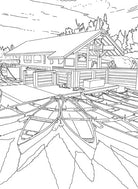 Softcover National Parks Postcard Coloring Book by Insight Editions featuring scenic park illustrations for coloring.