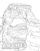 Softcover coloring book featuring national park posters by Insight Editions, with outdoor scenes and park designs on the cover.