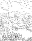 Softcover coloring book by Insight Editions featuring national parks posters and illustrations for coloring.