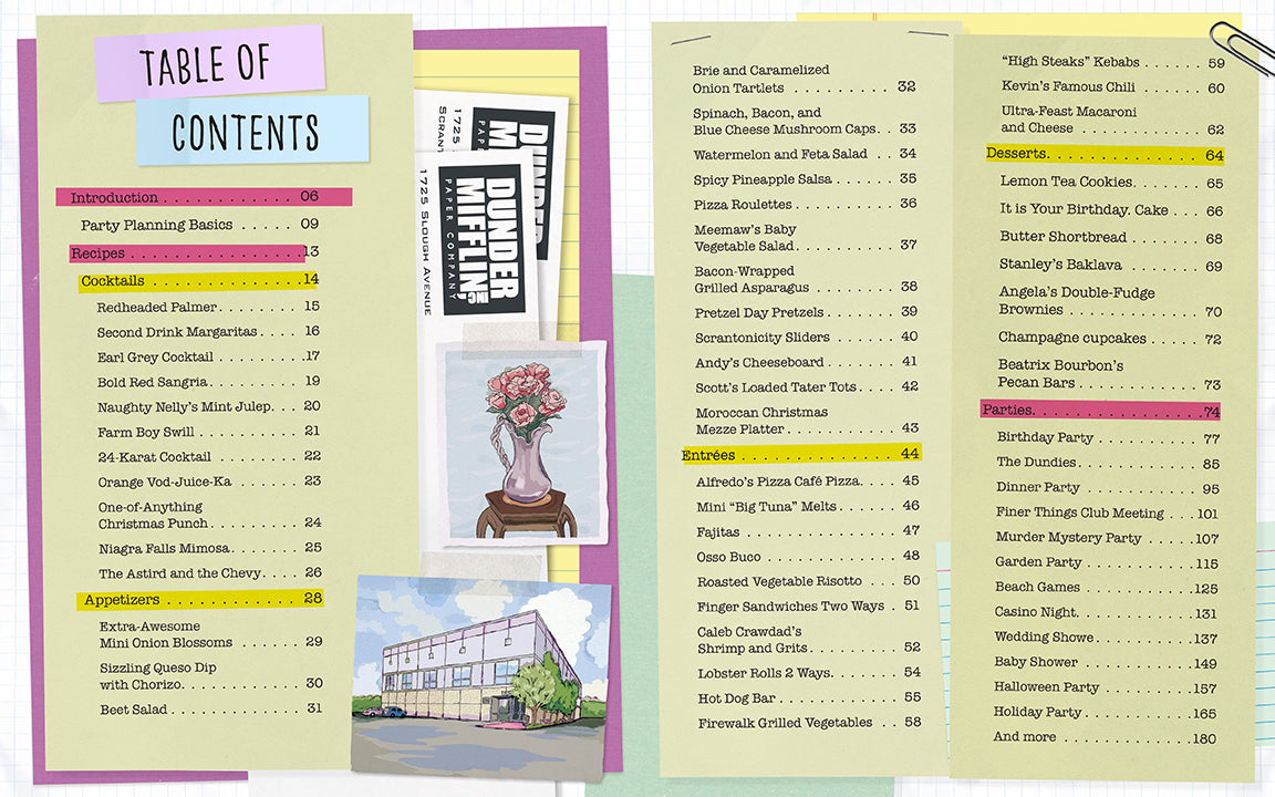 Softcover copy of The Office: The Official Cookbook and Party Planning Guide by Insight Editions, featuring the cover design.