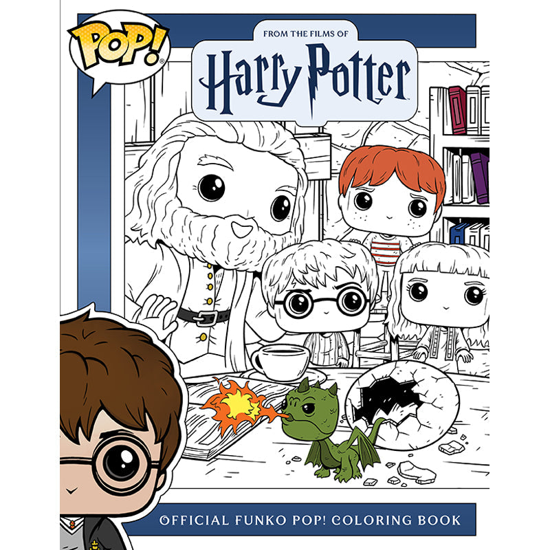 Softcover Harry Potter coloring book by Insight Editions featuring fun, magical illustrations from the official Funko Pop! series.