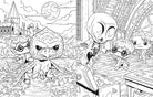 Inside view of the softcover Harry Potter coloring book by Insight Editions, featuring magical illustrations for coloring.