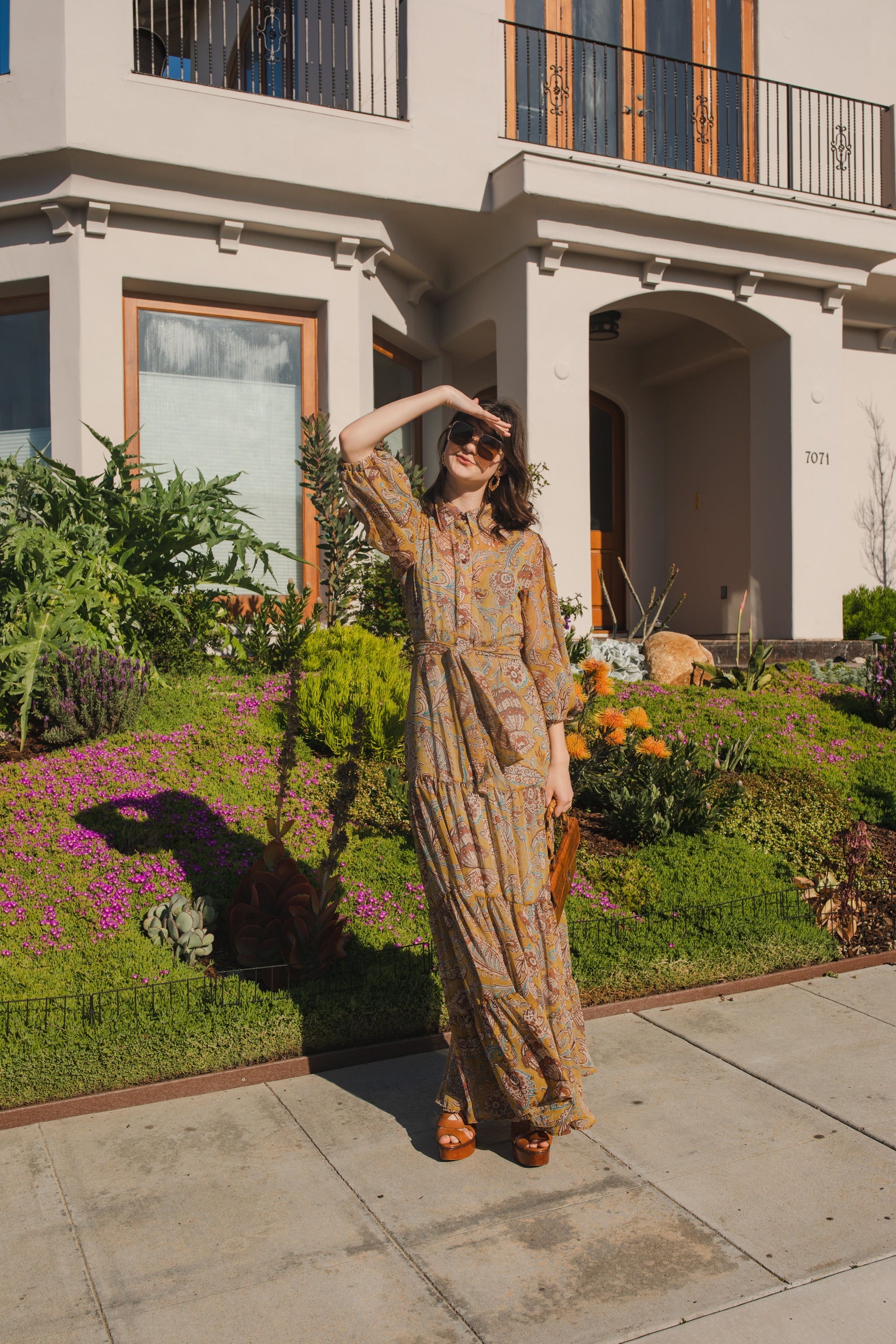 Handmade Jennafer Grace Agnes Bookie Maxi Dress featuring a flowy silhouette and intricate design, perfect for elegant occasions