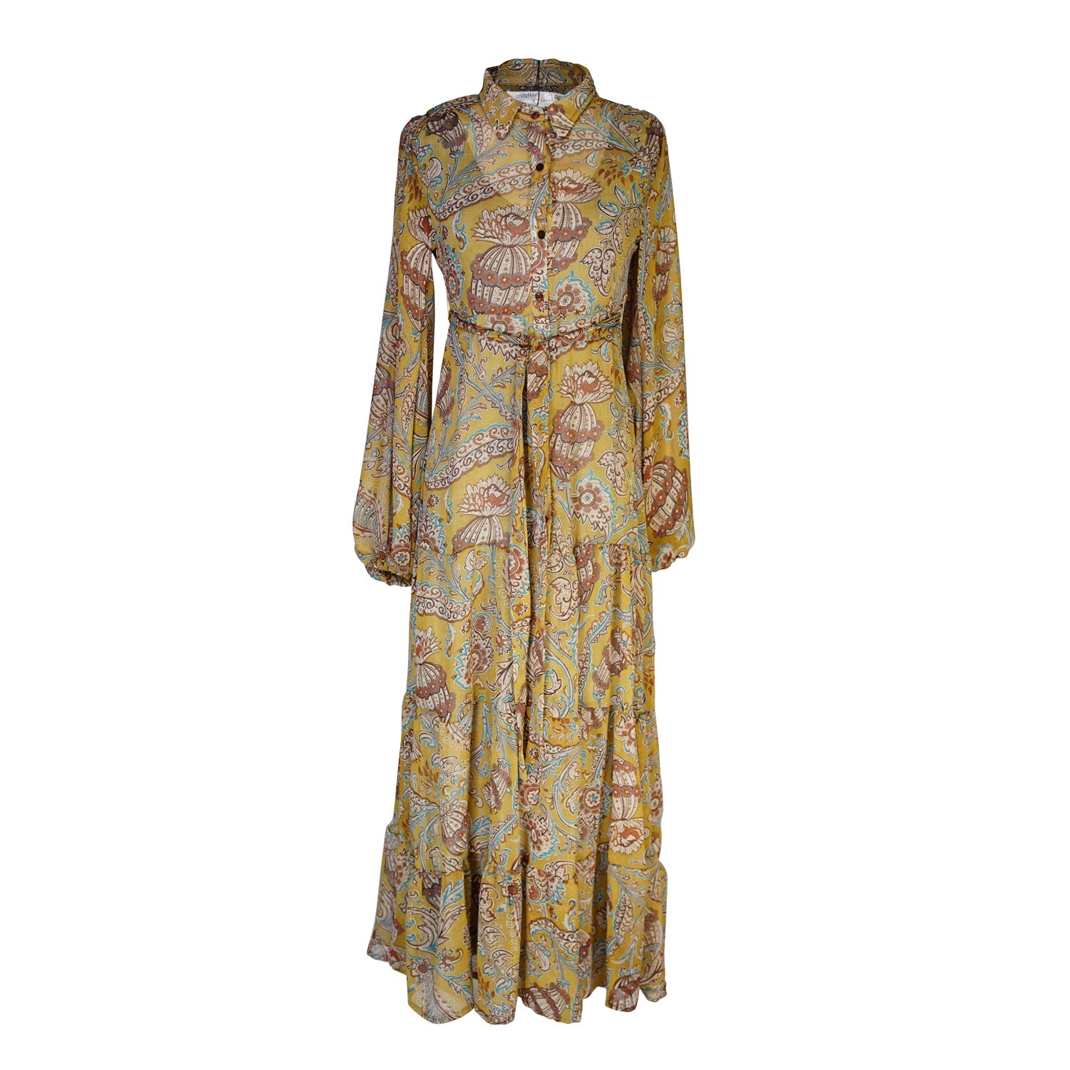 Jennafer Grace Agnes Bookie Maxi Dress shown flat with flowing fabric, sleeveless design, and elegant style perfect for summer wear.