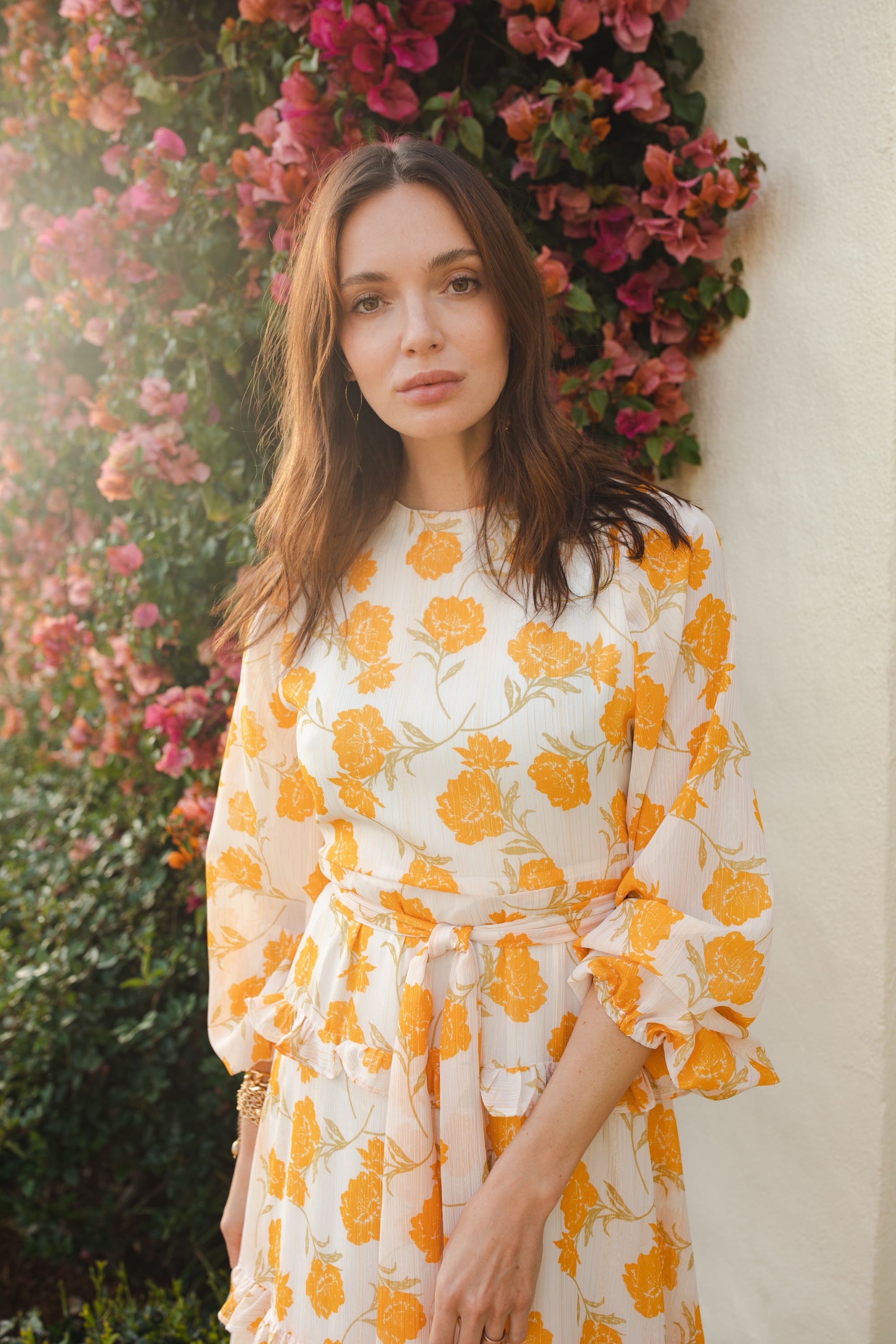 Handmade Jennafer Grace Amarillo Love Maxi Dress featuring a flowing silhouette and vibrant yellow color.