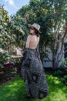 Handmade Antoinette Kimono by Jennafer Grace featuring crochet detailing, flowing fabric, and intricate design.