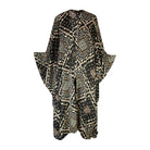 Jennafer Grace Antoinette Kimono with floral pattern, lightweight fabric, long sleeves, and open front design displayed flat.