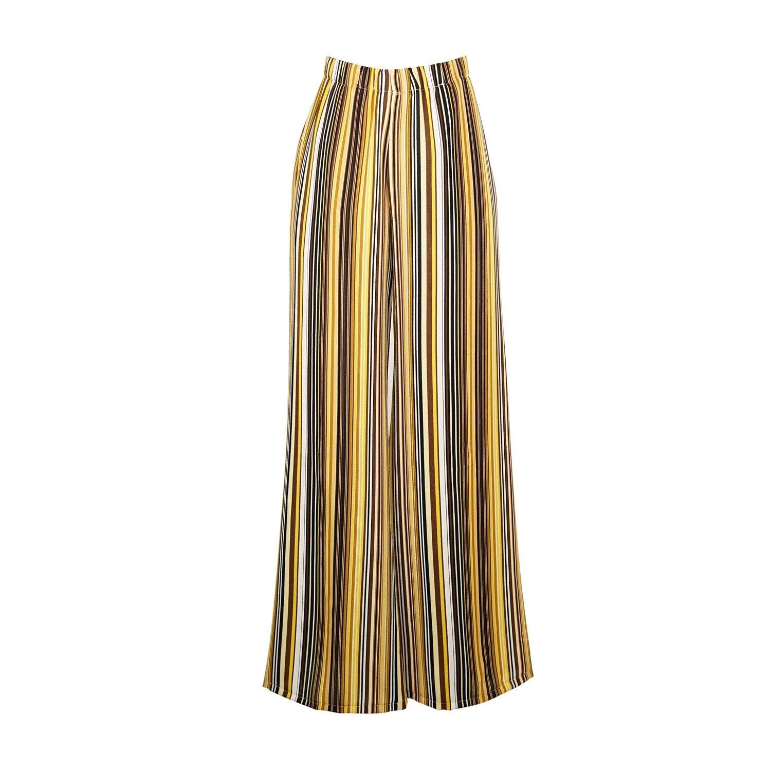 Jennafer Grace bank striped tunic and caftan set displayed flat, featuring navy and white horizontal stripes and relaxed fit.