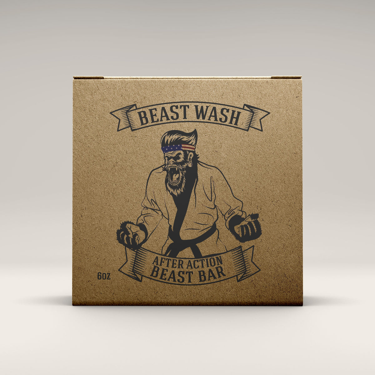 Johnny Slicks After Action Beast Bar soap, a natural grooming bar with rugged, masculine scent and textured packaging.