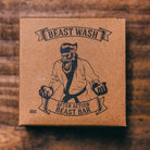 Johnny Slicks After Action Beast Bar soap with rugged, masculine design, featuring a dark, textured appearance and natural ingredients.