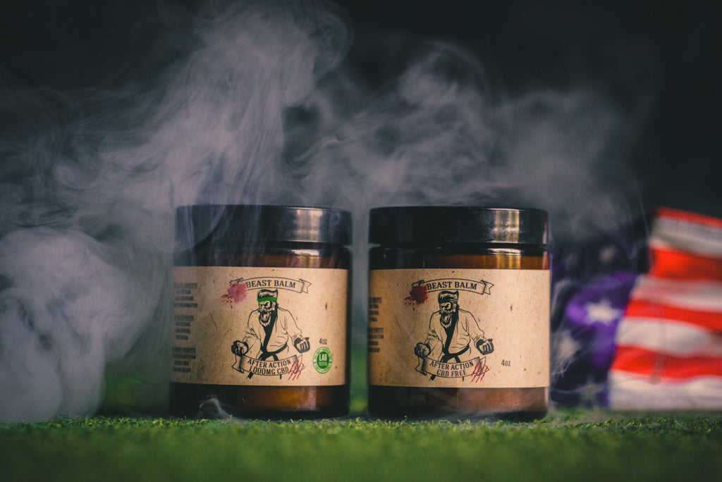 Johnny Slicks After Action Hemp Beast Balm for skin care, featuring a jar of nourishing hemp-infused balm on a clean surface.