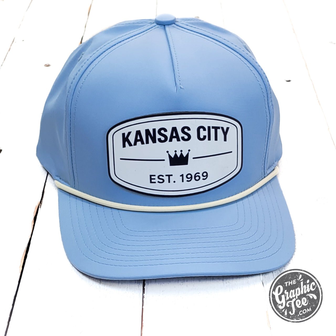 Kansas City 1969 Legacy Cap by The Graphic Tee, showcasing a stylish baseball cap with vintage Kansas City design and embroidery.