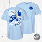 Kansas City Groovy Baseball graphic T-shirt by The Graphic Tee, short sleeve, garment dyed, casual men's tee with a vintage look.