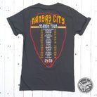 Unisex short sleeve graphic T-shirt from The Graphic Tee featuring Kansas City Season Tour concert design.
