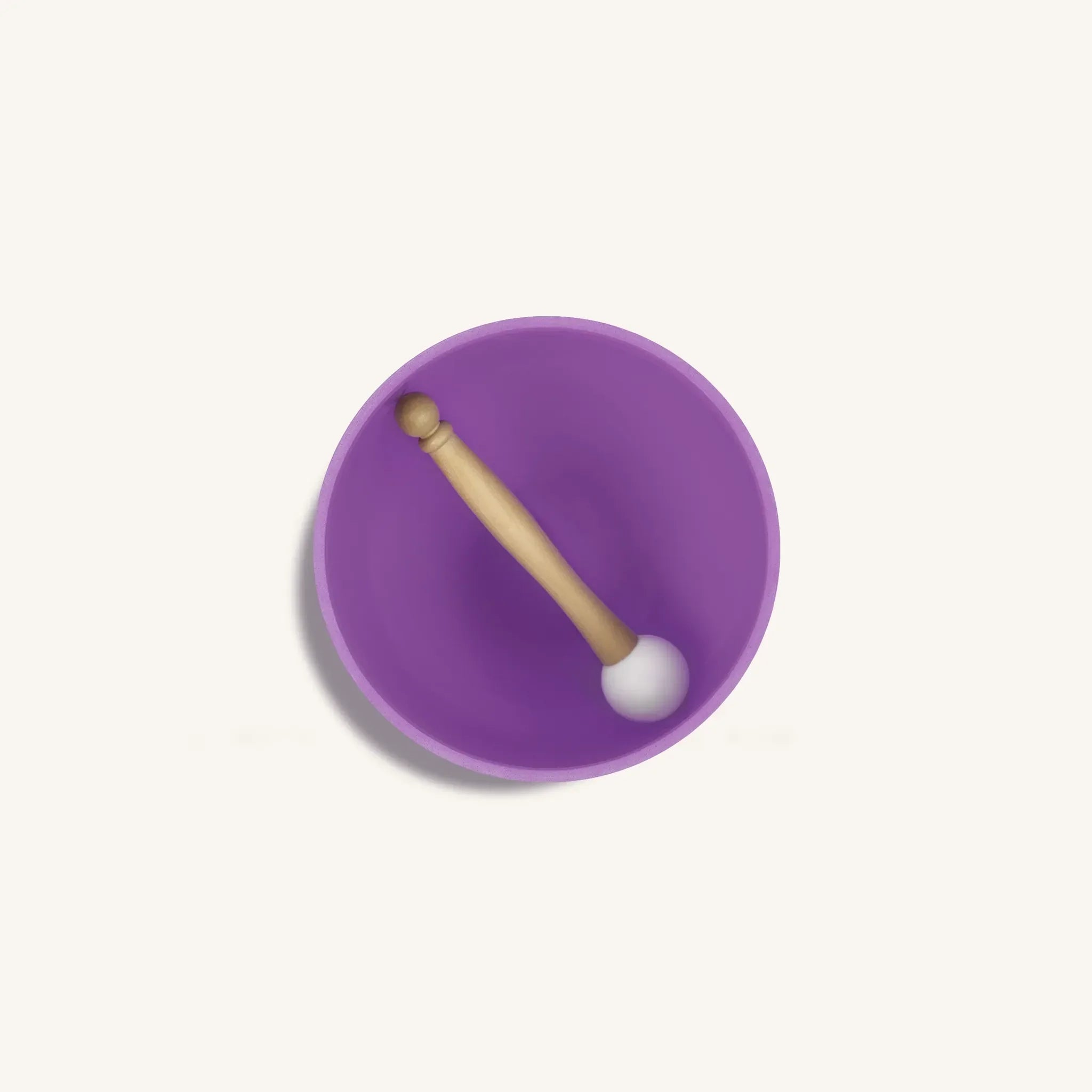 Purple Crown Chakra Singing Bowl from Karma and Luck, featuring intricate designs and a polished surface, used for meditation and home decor.