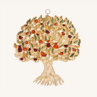 Karma and Luck Roots of Light Tree of Life gem blessing home decor sculpture with intricate tree design and gemstone accents.