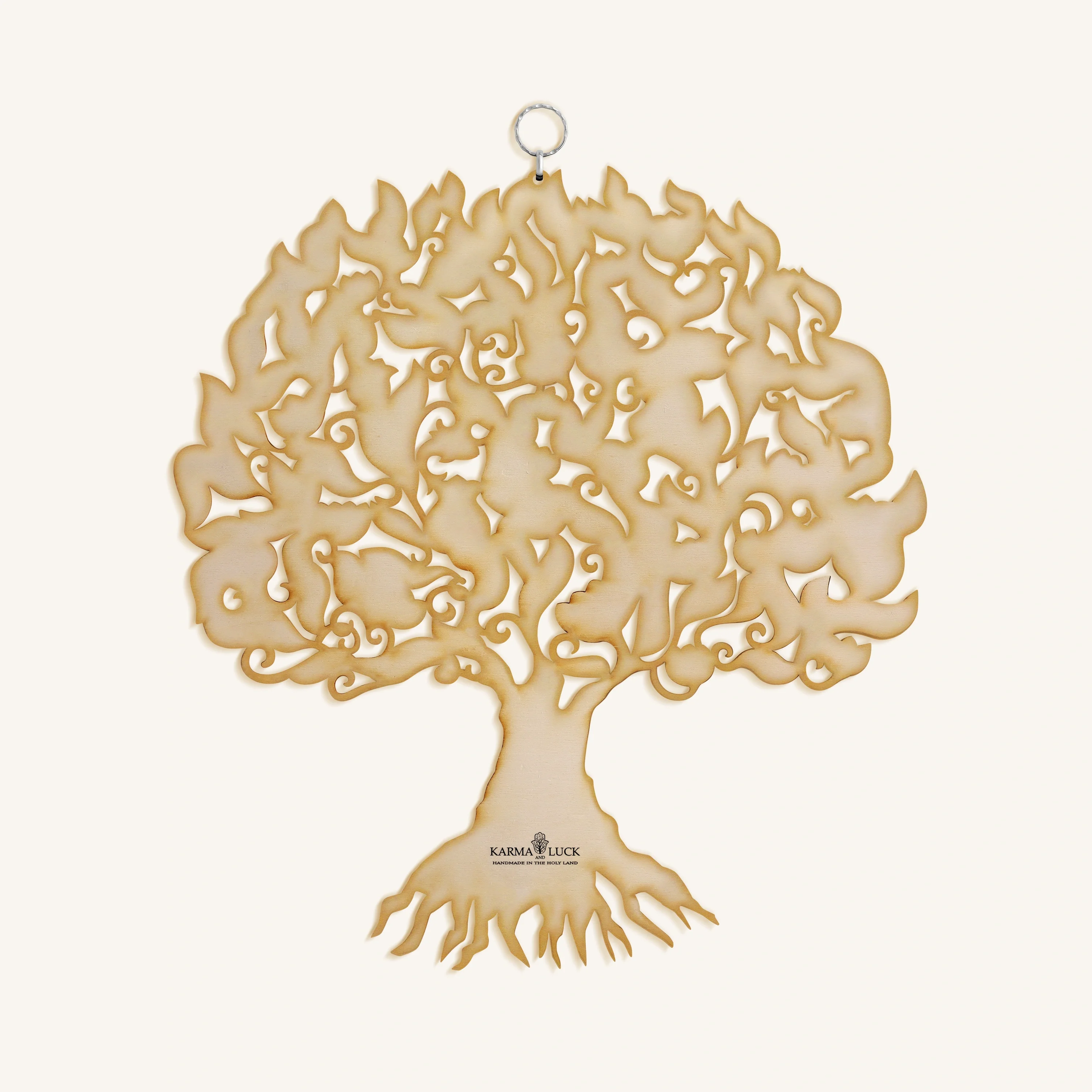 Karma and Luck Roots of Light Tree of Life Gem Blessing home decor with intricate tree design and colorful gemstone accents.