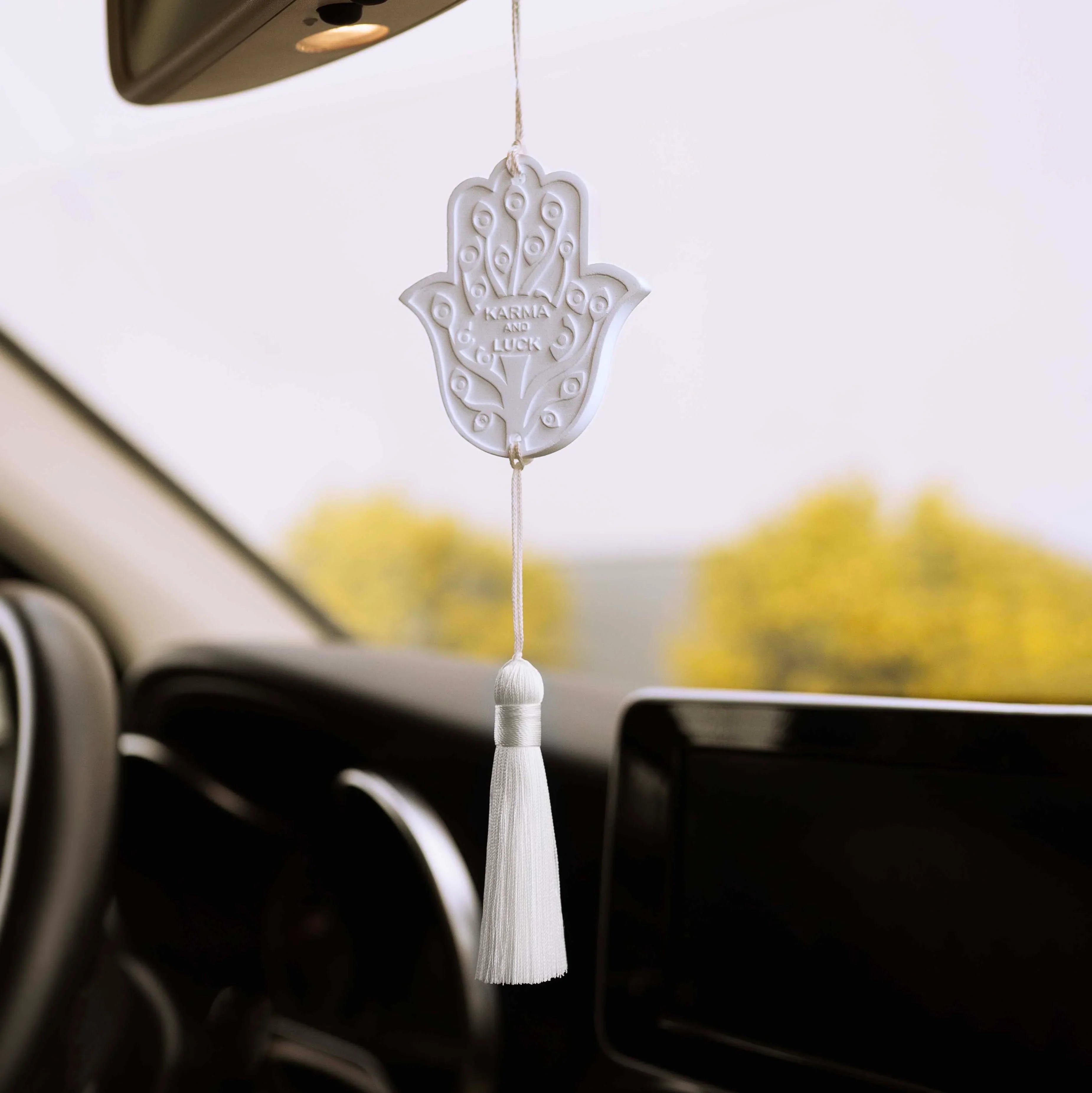 Soapstone "Air" Freshener from Karma and Luck's Spiritual Paths home decor collection featuring a carved soapstone design.