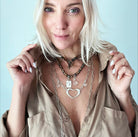 Katia Designs crystal boho wrap bracelet and necklace with heart-shaped crystal accents, featuring a stylish bohemian design.