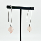 Katia Designs small stone drop earrings with antique gold finish and clear crystal quartz accents, elegant and lightweight jewelry